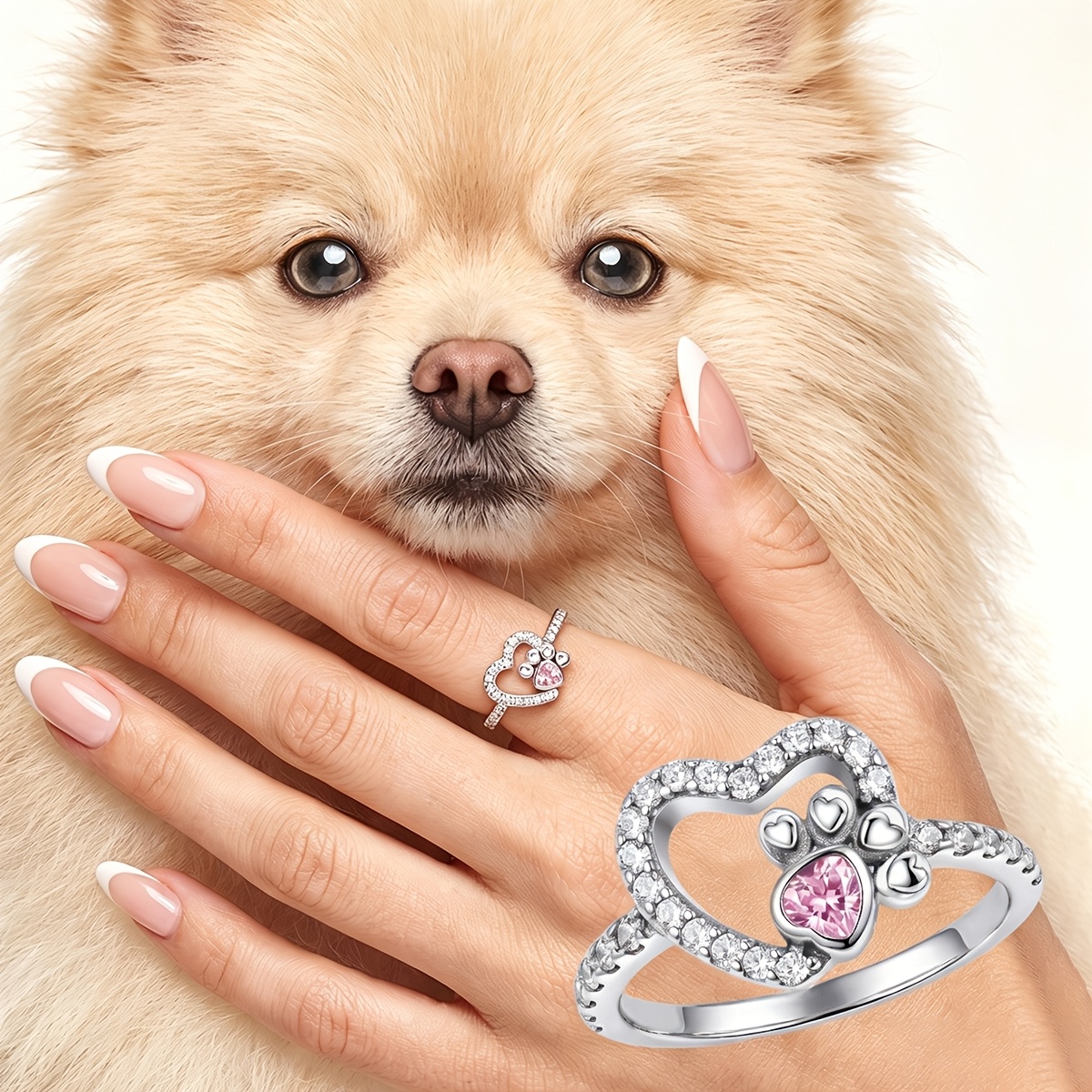 Women's Love Paw Ring, Versatile Daily Fashion Ring